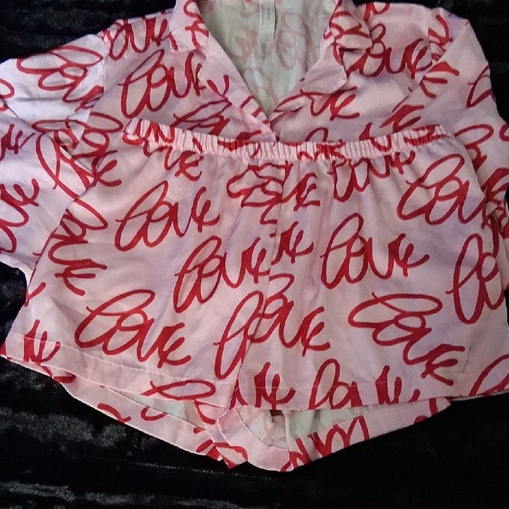 Auden Pink and Red Graphic Top